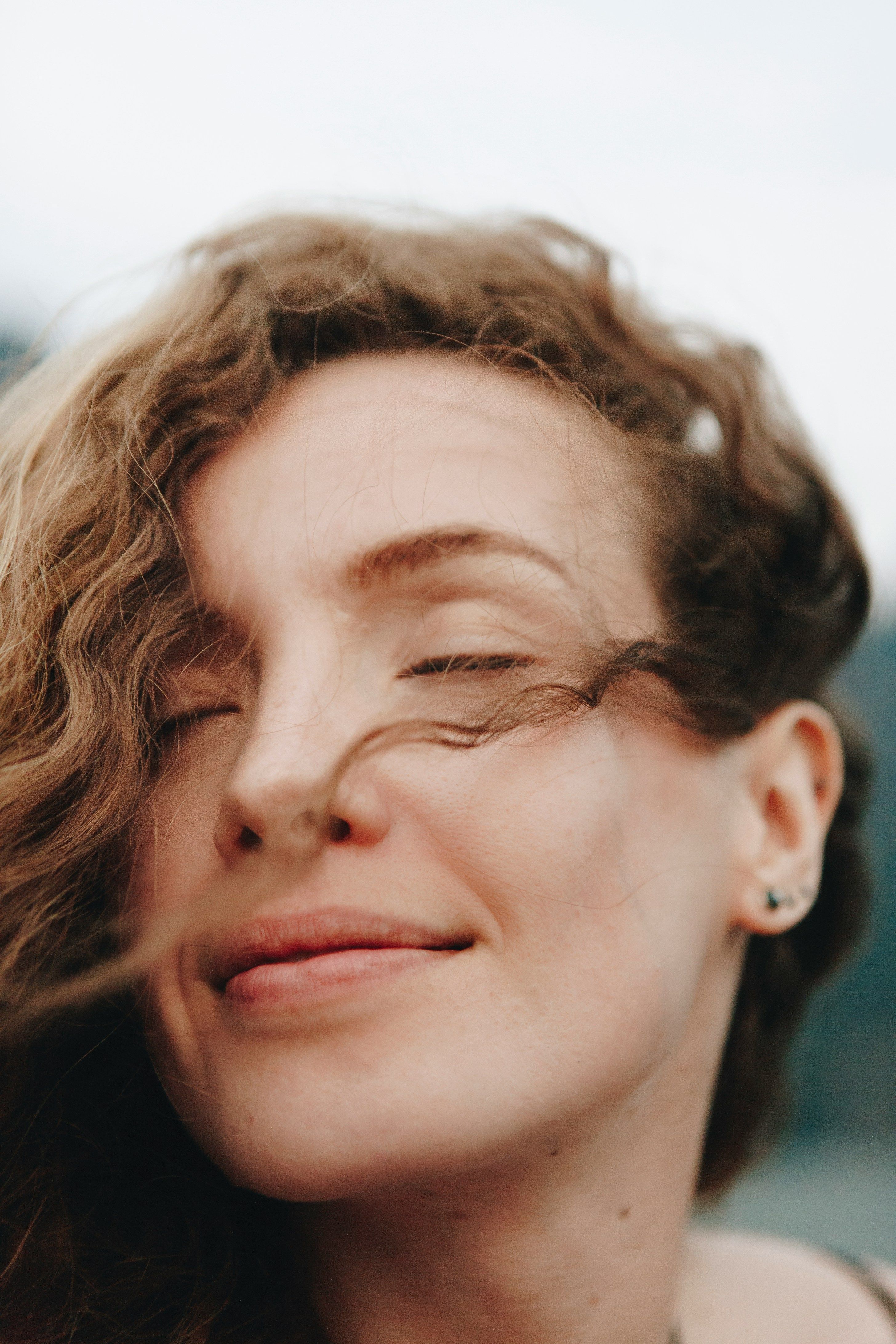 A woman in a peaceful, reflective moment